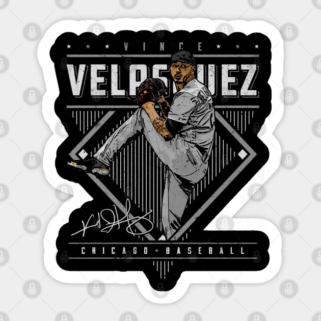 Vince Velasquez Chicago W Diamond Name Sticker by danlintonpro